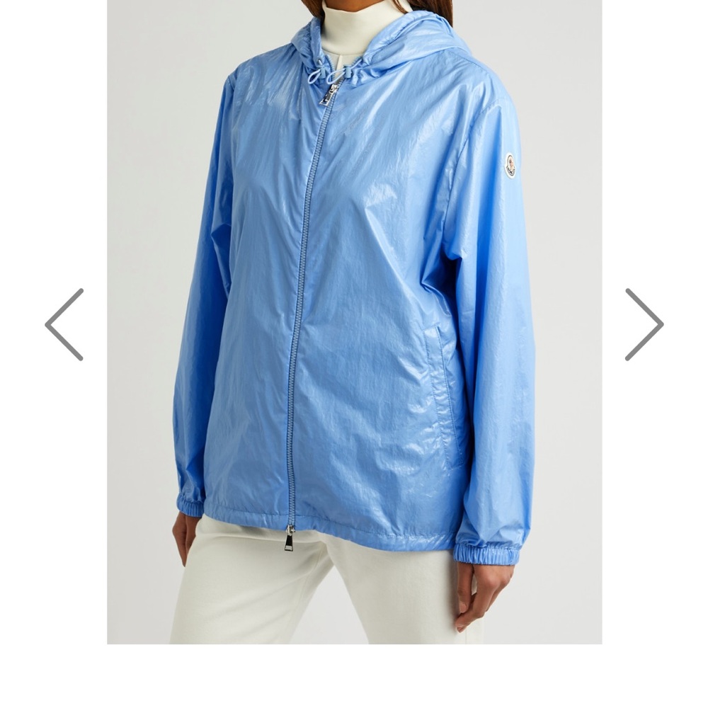 Moncler Light Blue Hooded Windbreaker Jacket